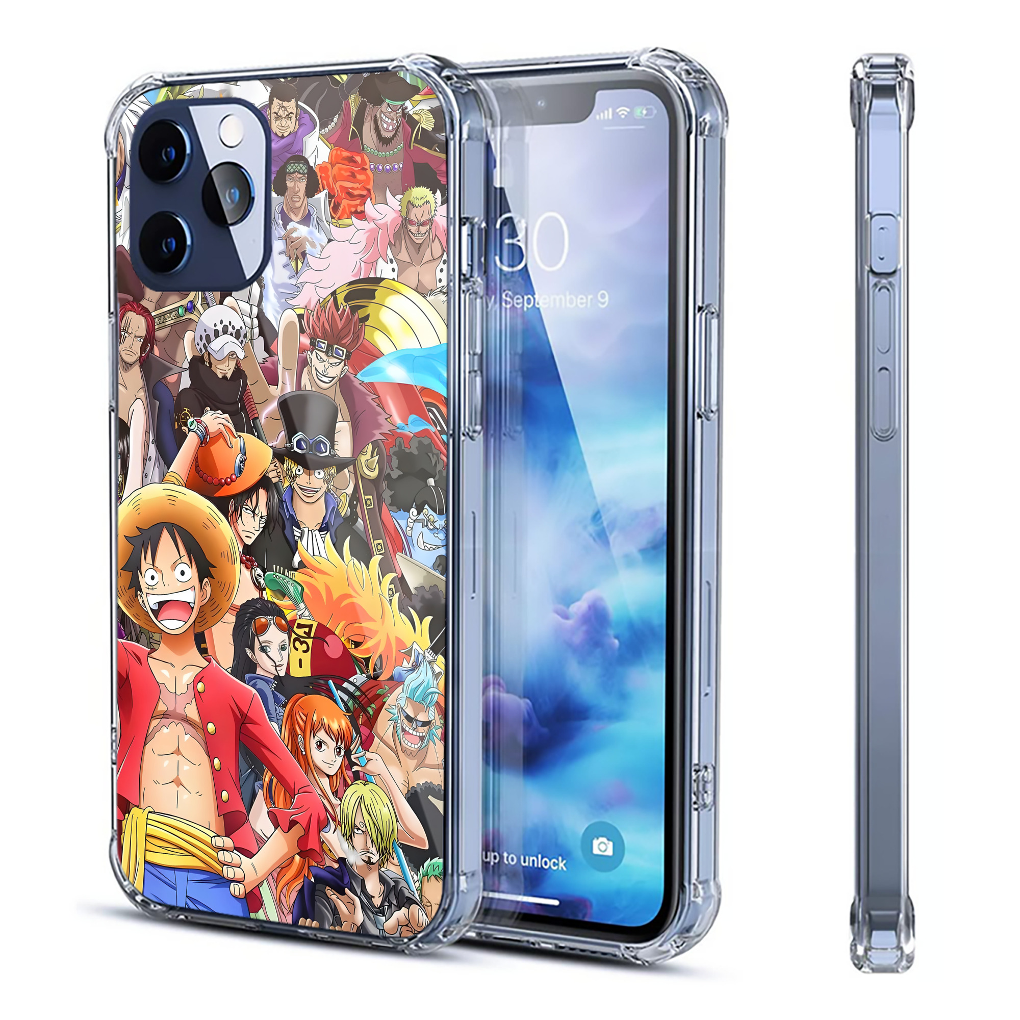 （画像用） ワンピース ONE PIECE 【iPhone 12シリーズ対応】透明スマホケース（クリアソフトケース）